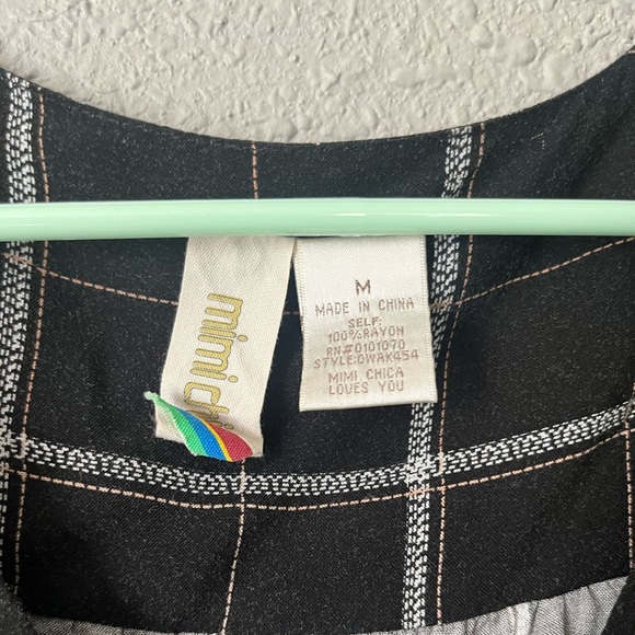 Black and white plaid shirt dress - Picture 4 of 10